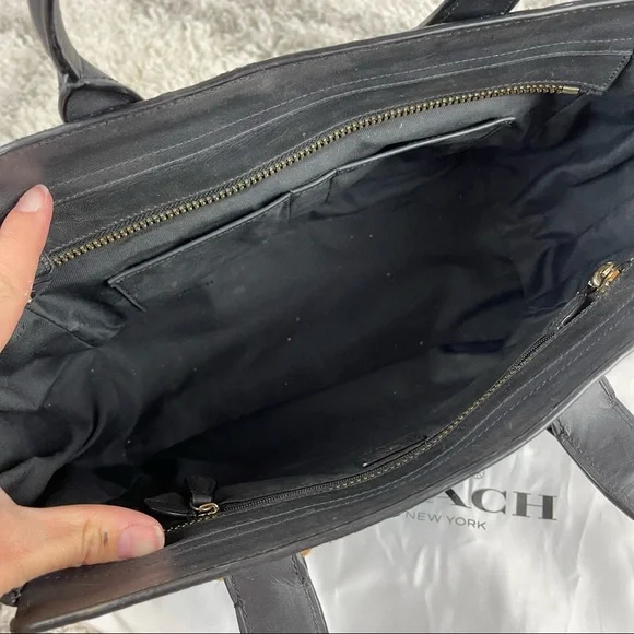 Coach Swagger In Patchwork Pebble Black Leather shoulder Bag
